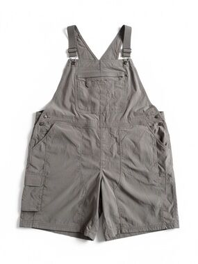 Duluth Trading Utility Shortalls Cargo Overalls Tan Khaki Outdoor 3X